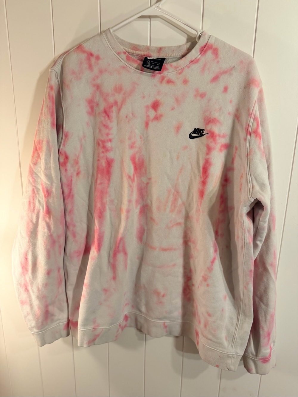 Nike Sportswear Pink Tie-Dye Crewneck Sweatshirt | Women’s XXL